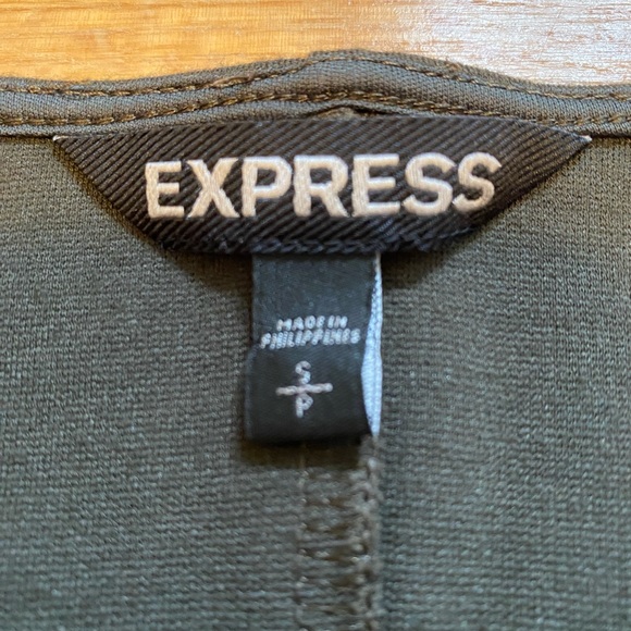Express women’s dark olive green mini dress. Size small (S). - Picture 3 of 3